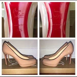 New simple pump 100 pattern calf nude platform 7.5